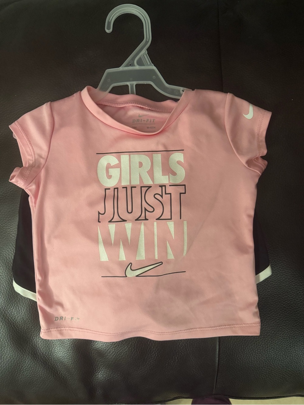 Nike Pink 'Girls Just Win' Short Sleeve Dri-Fit Tee